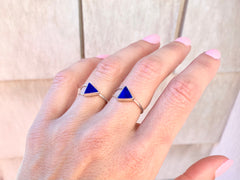 Triangle Lapis Lazuli Ring