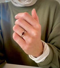 Swarovski Crystal Double Band Ring