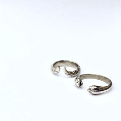 Two Headed Snake Tail Stacking Ring