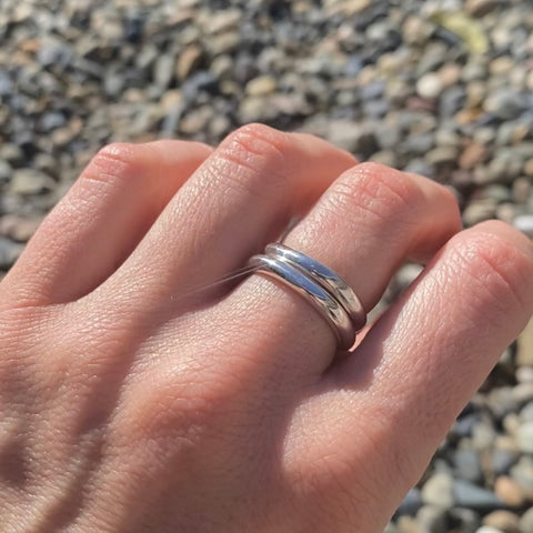 Sterling Silver "HO'OPONOPONO" Stacking Ring