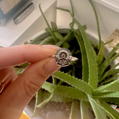 Seat of the Soul Chakra Silver Ring