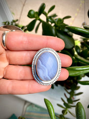 Large Blue Lace Agate Ring