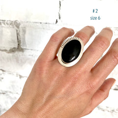 Large Black Onyx Ring