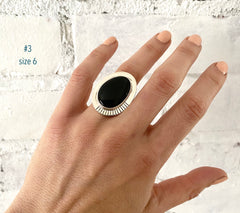 Large Black Onyx Ring