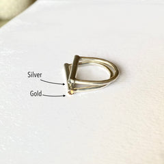 Swarovski Crystal Silver Bar Stacking Ring