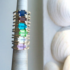 Swarovski Crystal Double Band Ring