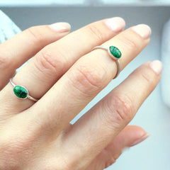 Green Jasper Stacking Ring